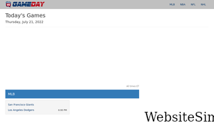 gamedaycalendar.com Screenshot