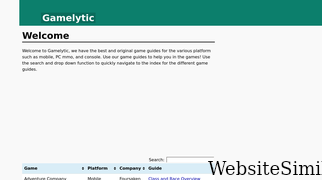 gamelytic.com Screenshot