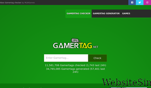 gamertag.net Screenshot