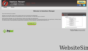 gamesave-manager.com Screenshot