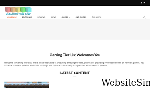 gamingtierlist.com Screenshot