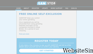 gamstop.co.uk Screenshot