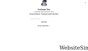 garbageday.email Screenshot