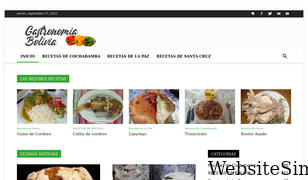 gastronomiabolivia.com Screenshot