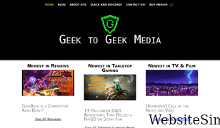 geektogeekmedia.com Screenshot