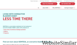 gemtesa.com Screenshot