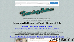 genealogybuff.com Screenshot