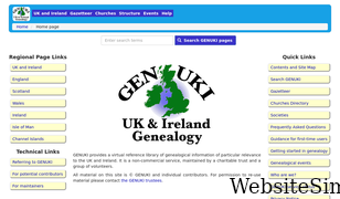 genuki.org.uk Screenshot