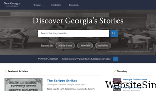 georgiaencyclopedia.org Screenshot