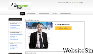 gevestor-shop.de Screenshot