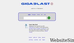 gigablast.com Screenshot