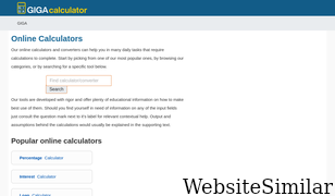 gigacalculator.com Screenshot