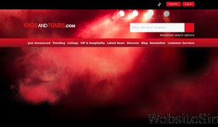 gigsandtours.com Screenshot