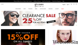 glassesgallery.com Screenshot