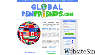 globalpenfriends.com Screenshot
