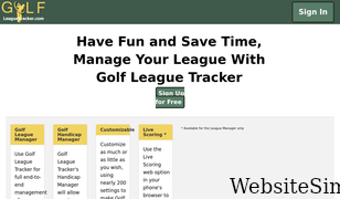 golfleaguetracker.com Screenshot