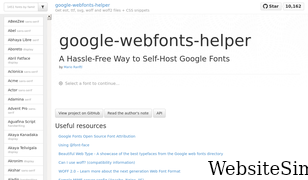 google-webfonts-helper.herokuapp.com Screenshot