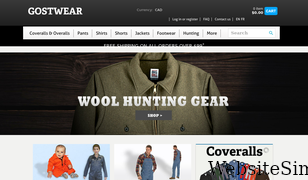 gostwear.com Screenshot