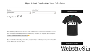 graduationyearcalculator.com Screenshot