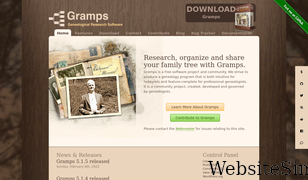 gramps-project.org Screenshot