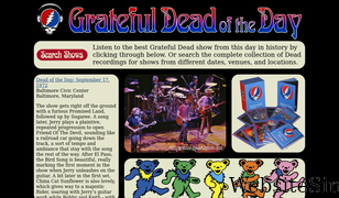 gratefuldeadoftheday.com Screenshot