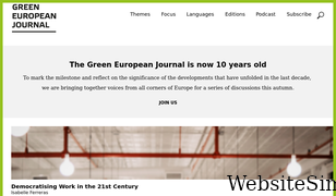 greeneuropeanjournal.eu Screenshot