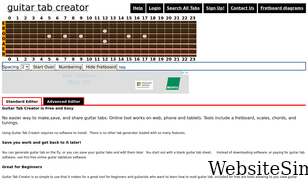 guitartabcreator.com Screenshot