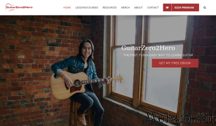 guitarzero2hero.com Screenshot