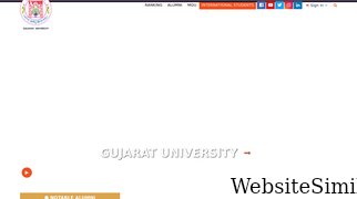 gujaratuniversity.ac.in Screenshot