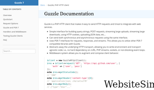 guzzlephp.org Screenshot
