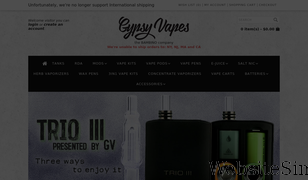 gypsyvapes.com Screenshot