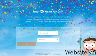 hahnair.com Screenshot