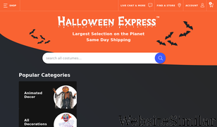 halloweenexpress.com Screenshot