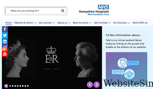hampshirehospitals.nhs.uk Screenshot