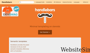 handlebarsjs.com Screenshot