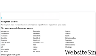 hangmanwords.com Screenshot
