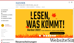 hanser-literaturverlage.de Screenshot