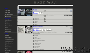 hardwax.com Screenshot