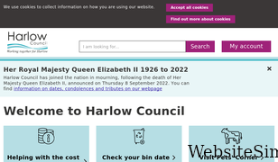 harlow.gov.uk Screenshot