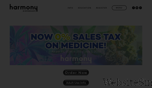harmonydispensary.org Screenshot