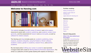 harzing.com Screenshot
