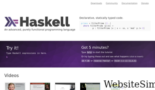haskell.org Screenshot