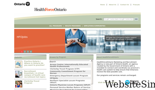 healthforceontario.ca Screenshot