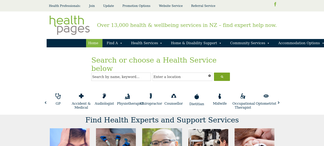 healthpages.co.nz Screenshot