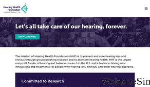 hearinghealthfoundation.org Screenshot