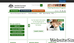 hearingservices.gov.au Screenshot