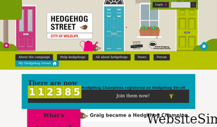 hedgehogstreet.org Screenshot
