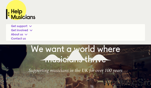 helpmusicians.org.uk Screenshot