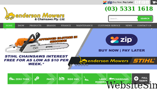 hendersonmowers.com.au Screenshot