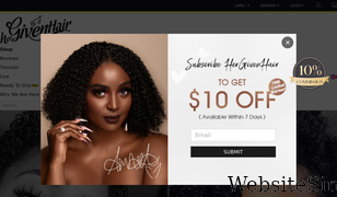 hergivenhair.com Screenshot